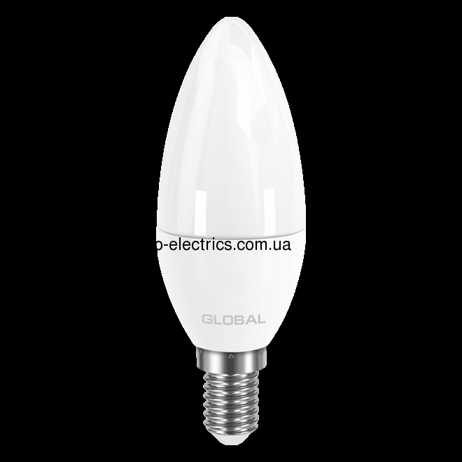 LED лампа GLOBAL C37 CL-F 5W мягкий свет  220V E14 AP (1-GBL-133) - 1