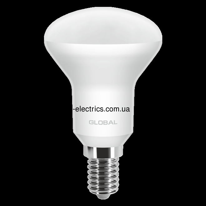 LED лампа GLOBAL R50 5W яскраве світло 220V E14  - 1